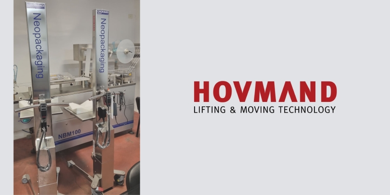 Elevador Hovmand A/S com Bloco em V e rotação 360°